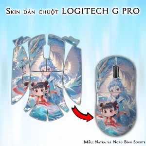 Skin dán chuột Logitech G Pro mẫu Natra và Ngao Bính Socute nt10