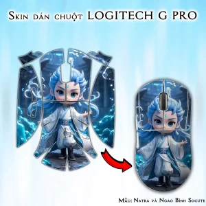 Skin dán chuột Logitech G Pro mẫu Natra và Ngao Bính Socute nt14