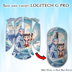 Skin dán chuột Logitech G Pro mẫu Natra và Ngao Bính Socute nt17