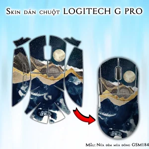 Skin dán chuột Logitech G Pro mẫu Nửa đêm mùa đông GSM184