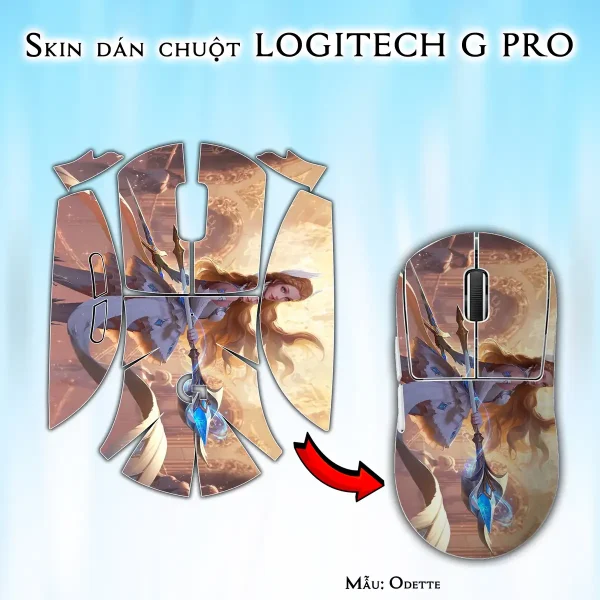 Skin dán chuột Logitech G Pro mẫu Odette