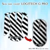 Skin dán chuột Logitech G Pro mẫu OFF White sọc đen trắng Skin dán chuột Logitech G Pro mẫu OFF White sọc đen trắng
