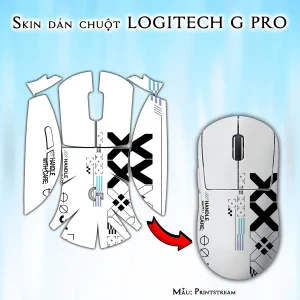 Skin dán chuột Logitech G Pro mẫu Printstream