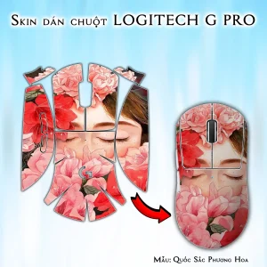 Skin dán chuột Logitech G Pro mẫu Quốc Sắc Phương Hoa
