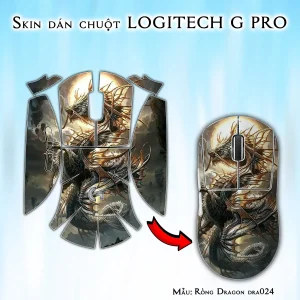 Skin dán chuột Logitech G Pro mẫu Rồng Dragon dra024