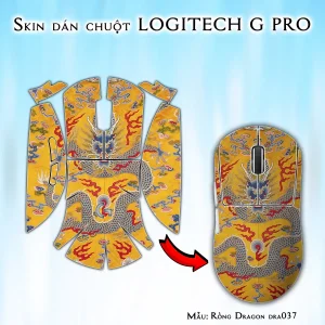 Skin dán chuột Logitech G Pro mẫu Rồng Dragon dra037