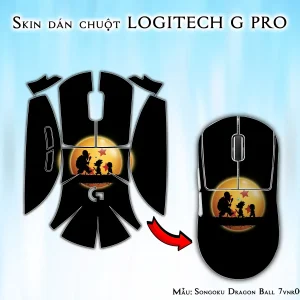 Skin dán chuột Logitech G Pro mẫu Songoku Dragon Ball 7vnr006