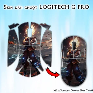 Skin dán chuột Logitech G Pro mẫu Songoku Dragon Ball 7vnr007