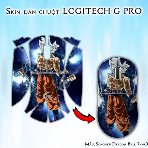 Skin dán chuột Logitech G Pro mẫu Songoku Dragon Ball 7vnr010