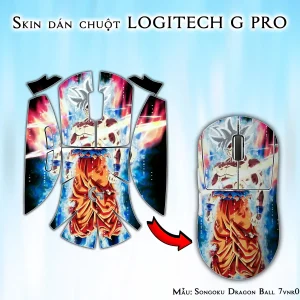 Skin dán chuột Logitech G Pro mẫu Songoku Dragon Ball 7vnr013