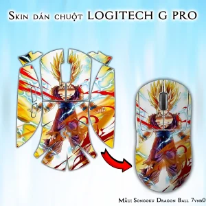 Skin dán chuột Logitech G Pro mẫu Songoku Dragon Ball 7vnr018
