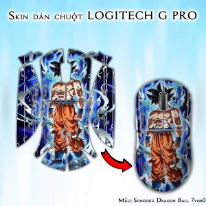 Skin dán chuột Logitech G Pro mẫu Songoku Dragon Ball 7vnr035