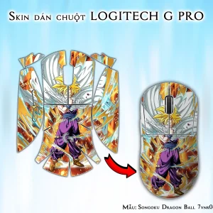 Skin dán chuột Logitech G Pro mẫu Songoku Dragon Ball 7vnr040