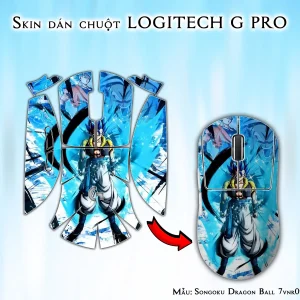 Skin dán chuột Logitech G Pro mẫu Songoku Dragon Ball 7vnr094