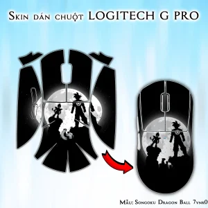 Skin dán chuột Logitech G Pro mẫu Songoku Dragon Ball 7vnr097