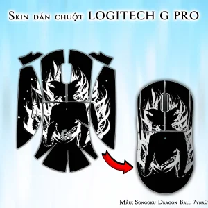 Skin dán chuột Logitech G Pro mẫu Songoku Dragon Ball 7vnr099