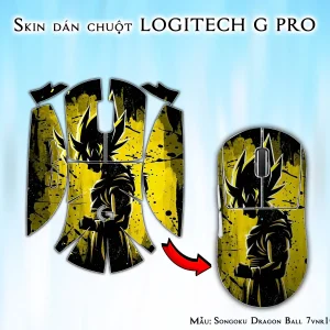 Skin dán chuột Logitech G Pro mẫu Songoku Dragon Ball 7vnr102