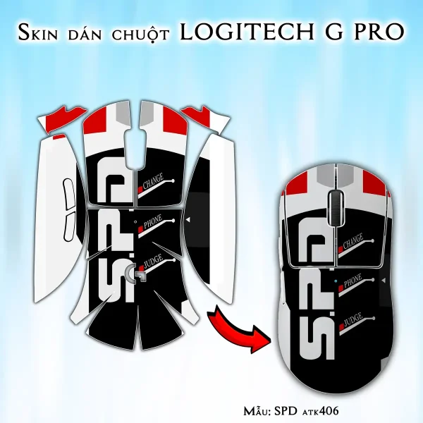 Skin dán chuột Logitech G Pro mẫu SPD atk406