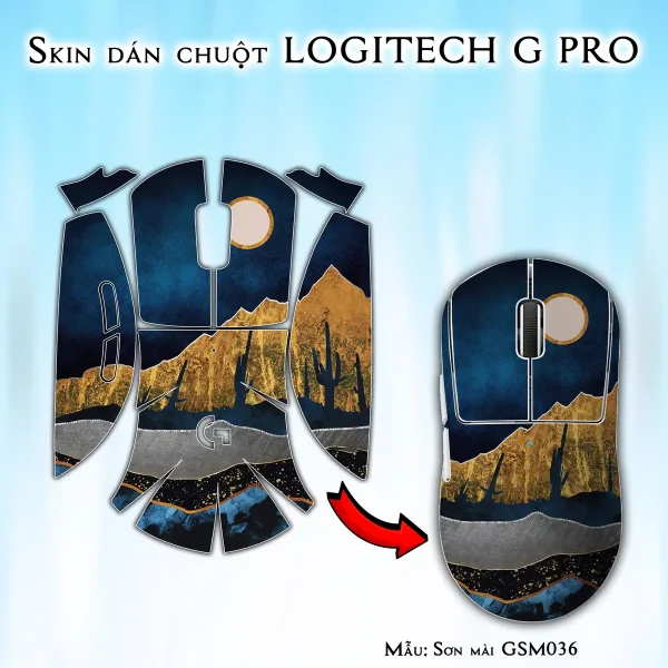 Skin dán chuột Logitech G Pro mẫu Sơn mài GSM036