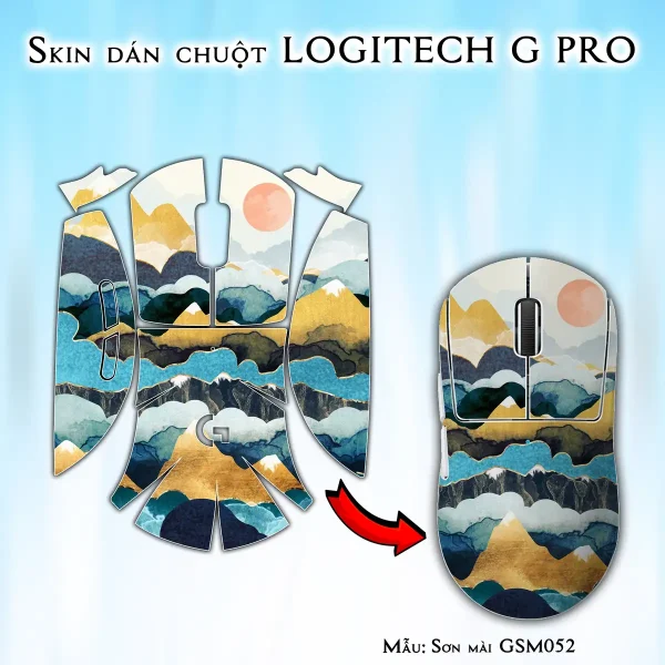 Skin dán chuột Logitech G Pro mẫu Sơn mài GSM052