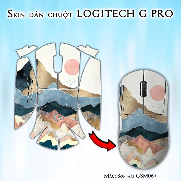 Skin dán chuột Logitech G Pro mẫu Sơn mài GSM067