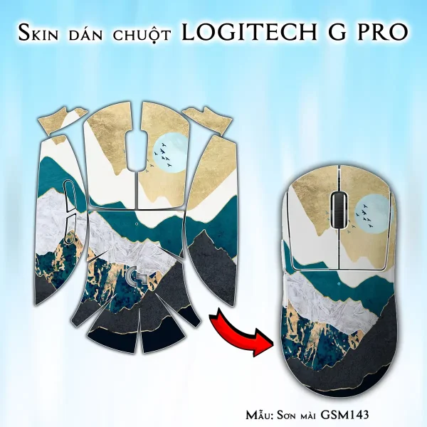 Skin dán chuột Logitech G Pro mẫu Sơn mài GSM143