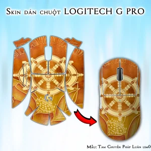 Skin dán chuột Logitech G Pro mẫu Tam Chuyển Pháp Luân lsm067