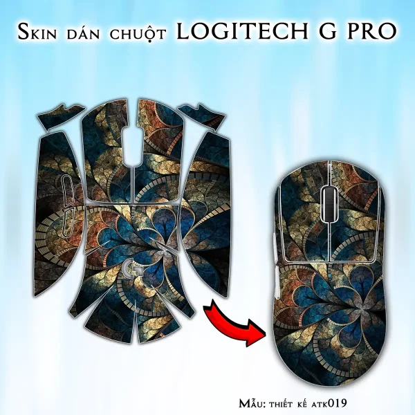 Skin dán chuột Logitech G Pro mẫu thiết kế atk019
