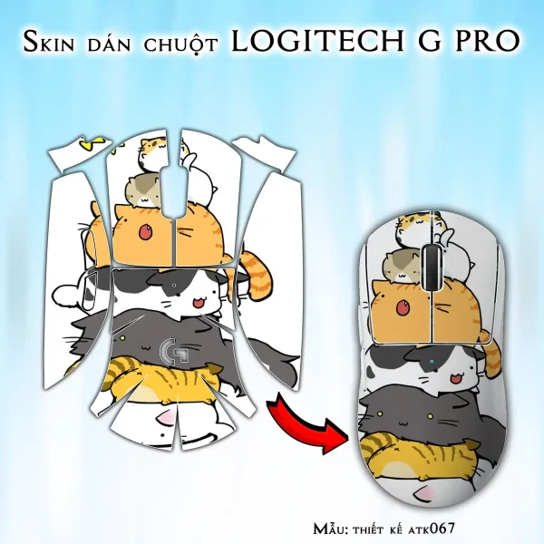 Skin dán chuột Logitech G Pro mẫu thiết kế atk067