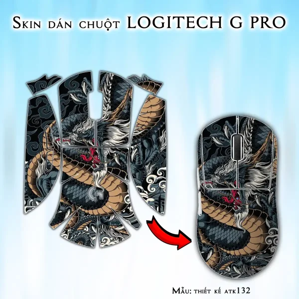 Skin dán chuột Logitech G Pro mẫu thiết kế atk132