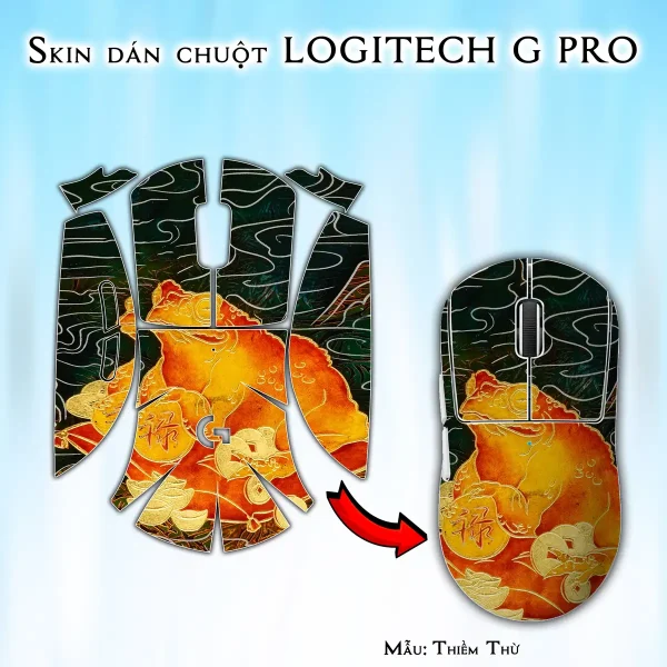 Skin dán chuột Logitech G Pro mẫu Thiềm Thừ