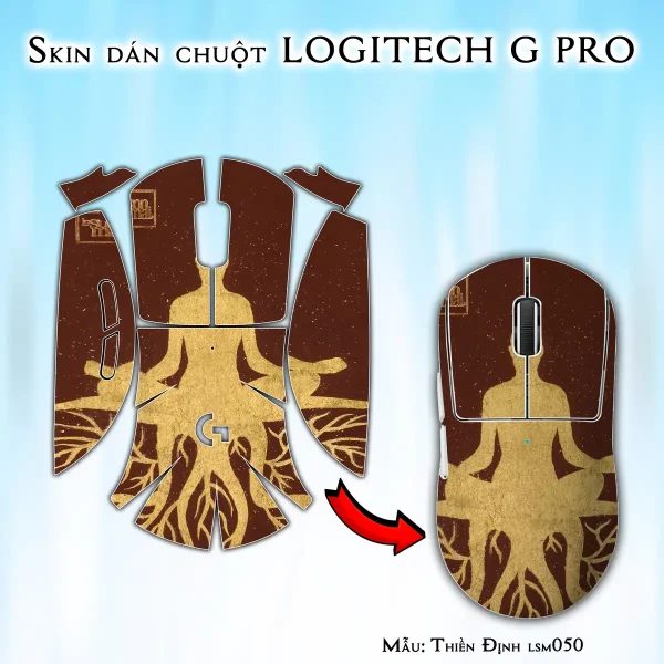Skin dán chuột Logitech G Pro mẫu Thiền Định lsm050