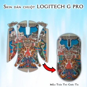 Skin dán chuột Logitech G Pro mẫu Thần Thú Chiêu Tài