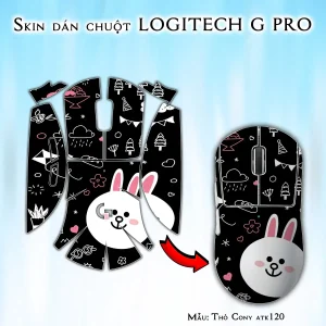 Skin dán chuột Logitech G Pro mẫu Thỏ Cony atk120