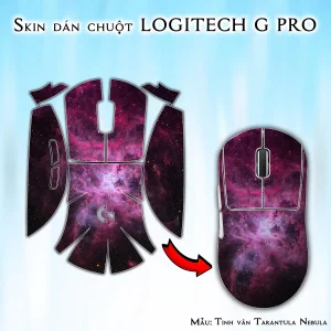 Skin dán chuột Logitech G Pro mẫu Tinh vân Tarantula Nebula vutr010