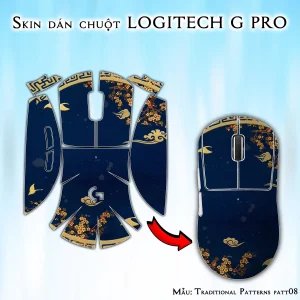 Skin dán chuột Logitech G Pro mẫu Traditional Patterns patt08