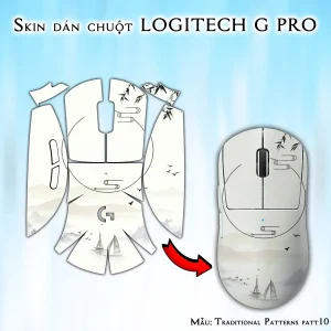 Skin dán chuột Logitech G Pro mẫu Traditional Patterns patt10