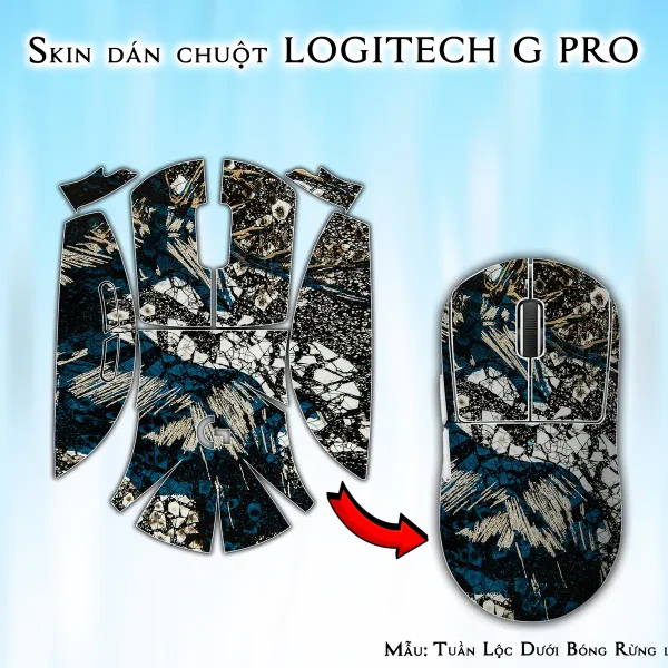 Skin dán chuột Logitech G Pro mẫu Tuần Lộc Dưới Bóng Rừng lsm054