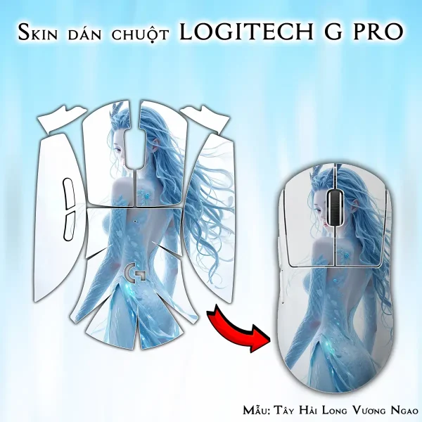 Skin dán chuột Logitech G Pro mẫu Tây Hải Long Vương Ngao Nhuận nh03