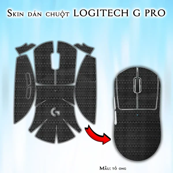 Skin dán chuột Logitech G Pro mẫu tổ ong