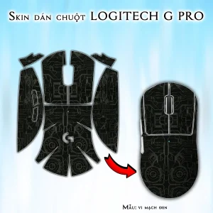 Skin dán chuột Logitech G Pro mẫu vi mạch đen