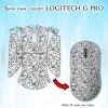 Skin dán chuột Logitech G Pro mẫu X-cross đen trắng Skin dán chuột Logitech G Pro mẫu X-cross đen trắng