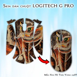 Skin dán chuột Logitech G Pro mẫu Xích Hổ Thần Vương lsm056