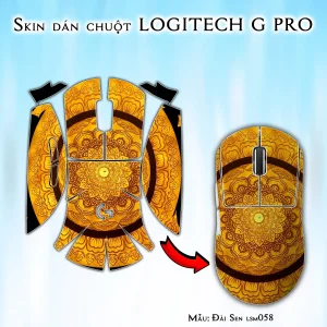 Skin dán chuột Logitech G Pro mẫu Đài Sen lsm058