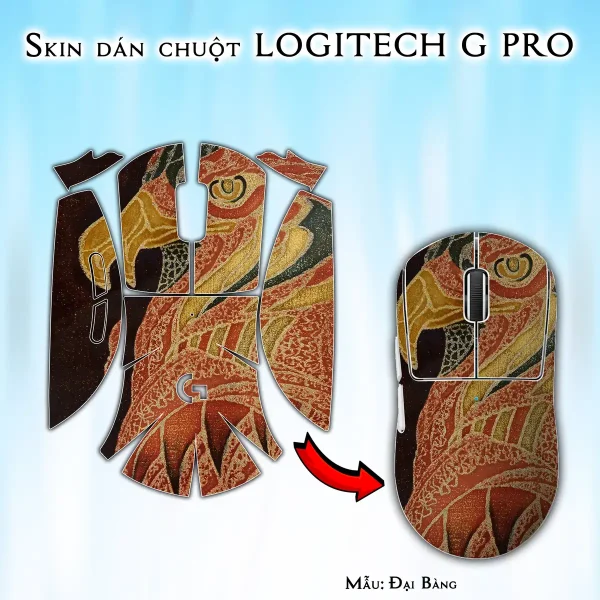 Skin dán chuột Logitech G Pro mẫu Đại Bàng