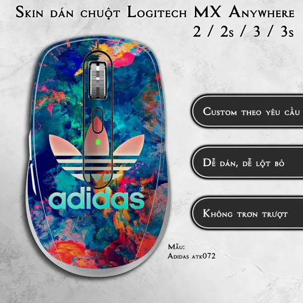Skin dán chuột Logitech MX Anywhere mẫu Adidas atk072