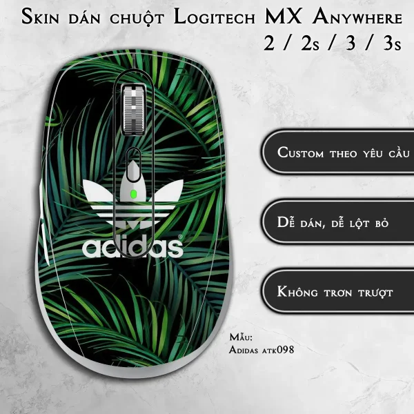 Skin dán chuột Logitech MX Anywhere mẫu Adidas atk098