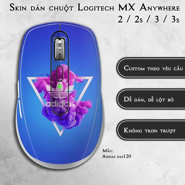 Skin dán chuột Logitech MX Anywhere mẫu Adidas das120