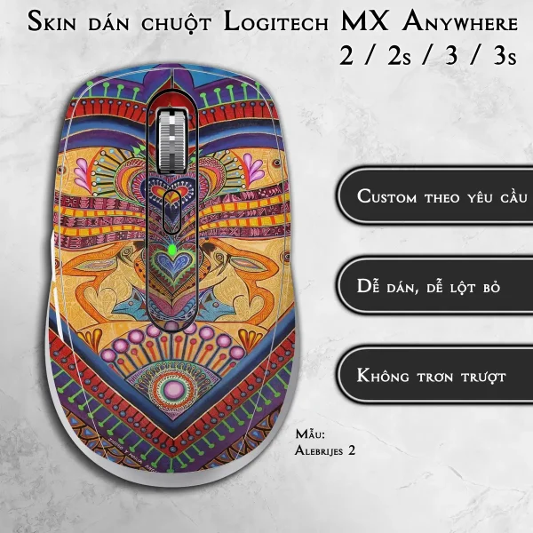 Skin dán chuột Logitech MX Anywhere mẫu Alebrijes 2