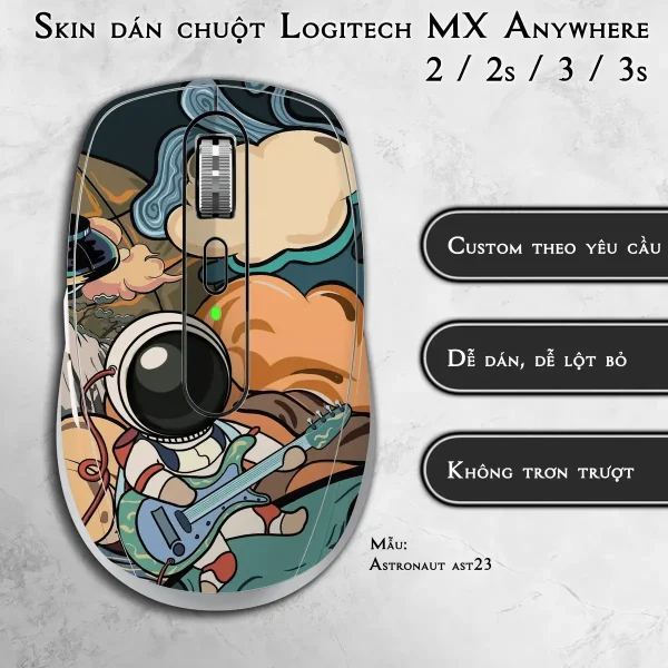 Skin dán chuột Logitech MX Anywhere mẫu Astronaut ast23